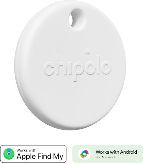 Chipolo Pop Apple Find My & Google Find Hub White with Smartphone Tracking
