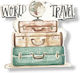 Ξύλινο Μοτίφ Βαλίτσες "world Travel" 6cm