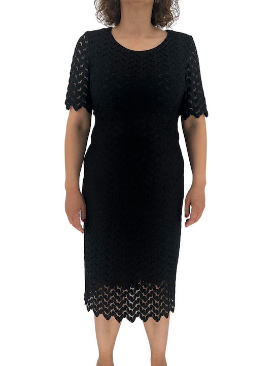 Velur Midi Dress for Wedding / Baptism Black