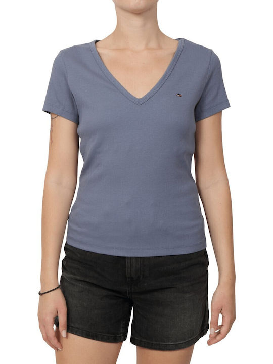 Tommy Hilfiger Essential Γυναικείο T-shirt Γαλάζιο