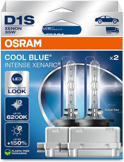 Osram Lampen Auto D1S Xenon 6200K Kaltes Weiß 12V 35W 2Stück