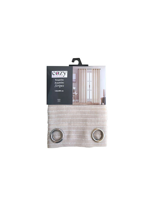 Chios Hellas Joli Vorhang mit Grommets Beige 14...