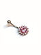 Amalfi Accessories Pink Gold Plated Steel Belly Button Piercing
