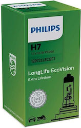 H7 55w 12v Long Life Ecovision Headlight Bulb Box Philips H7 55w 12v Long Life Ecovision Headlight Bulb Box Philips
