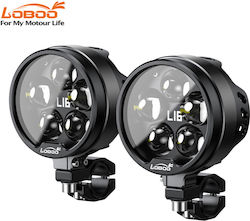 Loboo L16 Motorcycle Auxiliary Lights – 19000lm High & Low Beam Leds 3-mode Warning