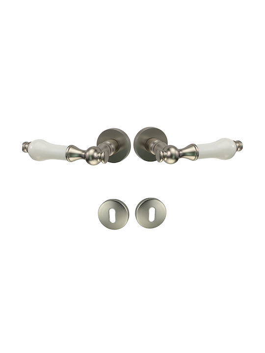 Viobrass Door Handles Pair 2 Pieces Handle Rose...