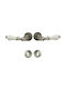 Viobrass Door Handles Pair 2 Pieces Handle Rosette No 218 Nickel Matte White