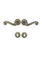 Viobrass Door Handles Pair 2 Pieces Rosette No 217 Antique Nickel