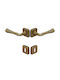 Viobrass Door Handles Pair 2 Pieces Yoko Rosette Antique Bronze