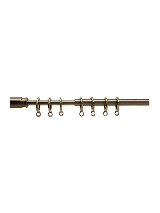 Extendable Brass Oxidized Rings Rod 700-2080 80-110cm Metalor