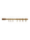 Extendable Brass Curtain Pole Rings Matt Ceiling 700-9050 50-80cm Metalor