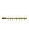 Extendable Brass Curtain Pole Gold Rings 700-1050 50-80cm Metalor
