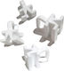 Parallel Sew-On Curtain Ring White 50 Pieces