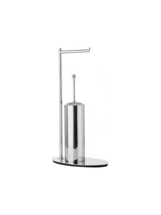 Wall Mounted Toilet Paper Holder and Bidet Brus...