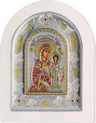 Silver Gilded Icon Holy Mary Rodon Amaranth Ma-e3123-x-c-wh