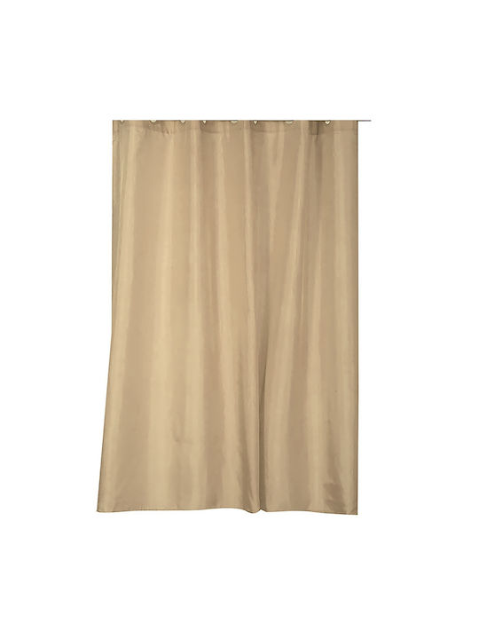 Υφασμάτινη Κουρτίνα Μπάνιου Ιmport Hellas Μπέζ 180x200cm