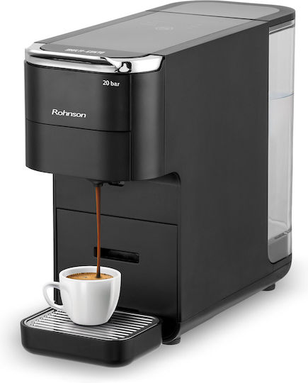 Rohnson Multicapsule 5 in 1 Automatic Espresso Machine 1545W 20bar Pressure Black R-98055