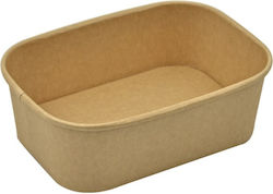 Disposable Salad Paper Box Kraft 50pcs Container