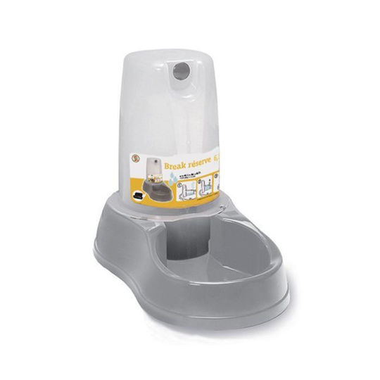 Stefanplast Break Reserve Automatic Plastic Bowl Food & Water for Dog & Cat 6.5lt in Gray Color