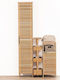 5Five 5Five Lebensmittelregal Hölzernes 3 Ebenen Beiges 33x18x89cm