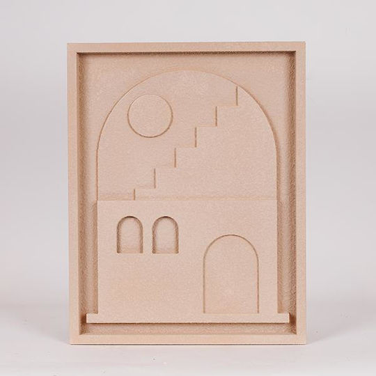 Decorațiune Pentru Perete Bej Din Lemn 50.8x3x40cm