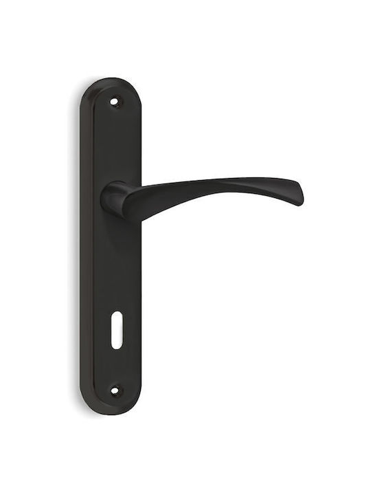 Ръкохватка с Плоча C805 Черна 130mm X 230mm Брой Лява Предна Врата