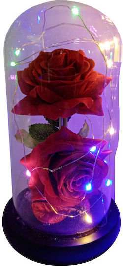 Eternal Roses Vase Abs Multicolor Led – Rgb Led Red 2 Roses 19x11cm