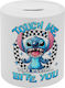 Stitch Touch Me I Will Bite You Porcelain Money Box With Lid
