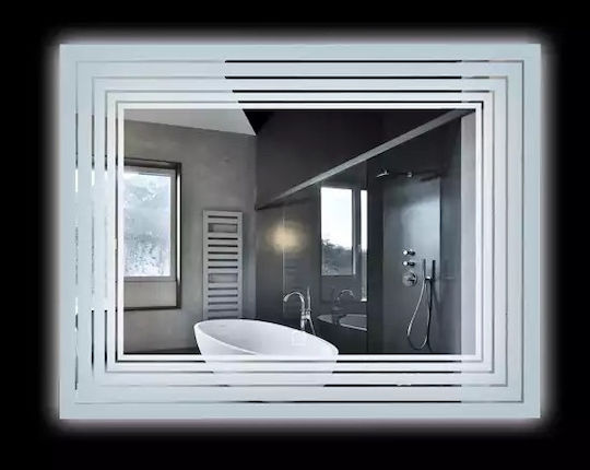 Mysmartmirror 60χ80 Φωτιζομενος Καθρέπτης Αφης On Off Dimmer