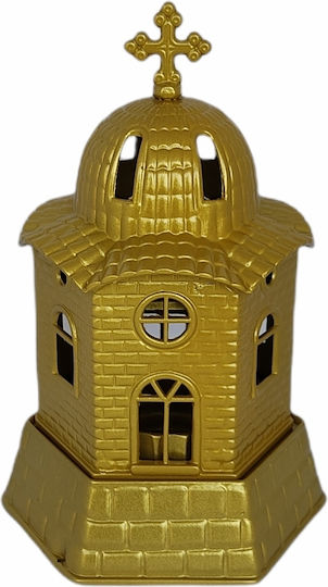 Vigil Oil Lamp Tabletop Metallic Zama Olive Oil Church Color Gold Size 17x11 cm