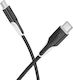 Borofone USB 2.0 Cable USB-C male - USB-C 60W PD Μαύρο 1m 46609-OC