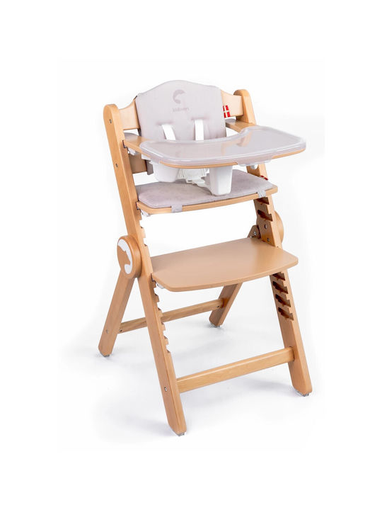 Kidnort Drommer Foldable Beige Baby Highchair