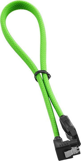 Cablemod Cable Sata Angled Male To Male 30cm Light Green Cm-cab-rsat-n30klg-r