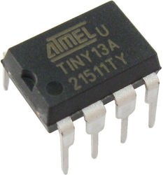 Attiny13a-pu 1 Kb Flash 64b Eeprom 64b Sram 10-bit A D Converter Up To 20 Mips Avr Microcontroller
