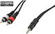 Cobra 2x Rca Male To Mini Jack 3.5mm Male 0.2m 2x Rca Αρσενικό Αρσενικό Mini Jack 3.5mm 0.2 Μέτρα Cl140-002