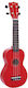 Ukulele Soprano Roșu