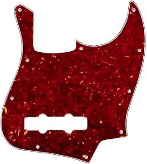Jazz Bass 3-Straturi Vintage Roșu Țestoasă