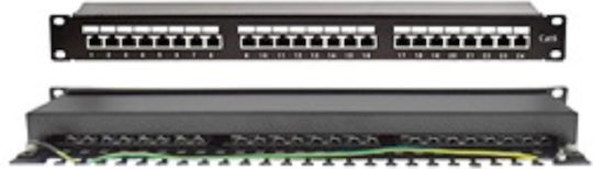Patch Panel Cat6a Stp 24 Θυρών 1u Σειρά Plus