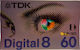 Casetă Cameră Video Tdk Digital 8 Durată 60sp Sau 90lp Minute