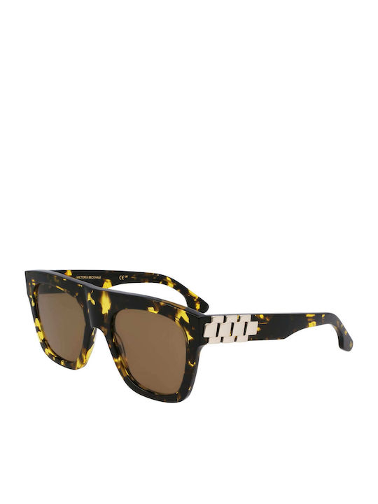 Victoria Beckham Damen Sonnenbrille mit Schwarz Kunststoff Gestell und Schwarz Linse
