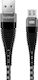 Earldom Микро USB Кабел За Зареждане Usb To Micro-usb 1м 3а Черно Сребрист Ec-022m