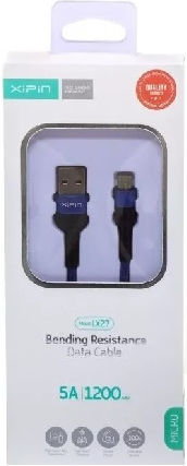 Xipin Lx27 Braided Cablu Regular USB Micro USB 5A 1.2m Negru Albastru