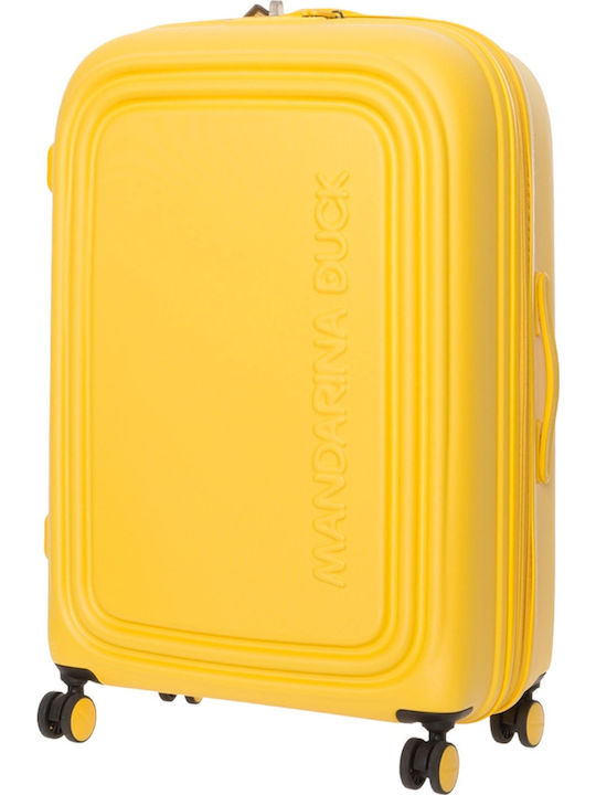 Mandarina Duck Large Hard Duck Yellow Suitcase With 4 Wheels Height 75cm