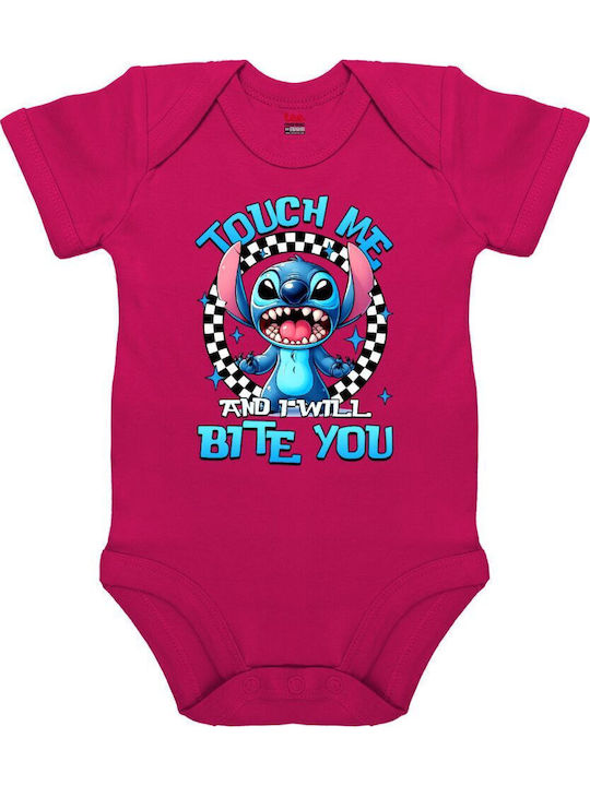Koupakoupa Stitch Touch Me And I Will Bite You Къс ръкав Pink
