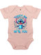 Koupakoupa Stitch Touch Me And I Will Bite You Short-Sleeved Pink Powder
