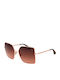 Max Mara Women's Sunglasses with Rose Gold Metal Frame and Pink Lens MM 0062-H 50F