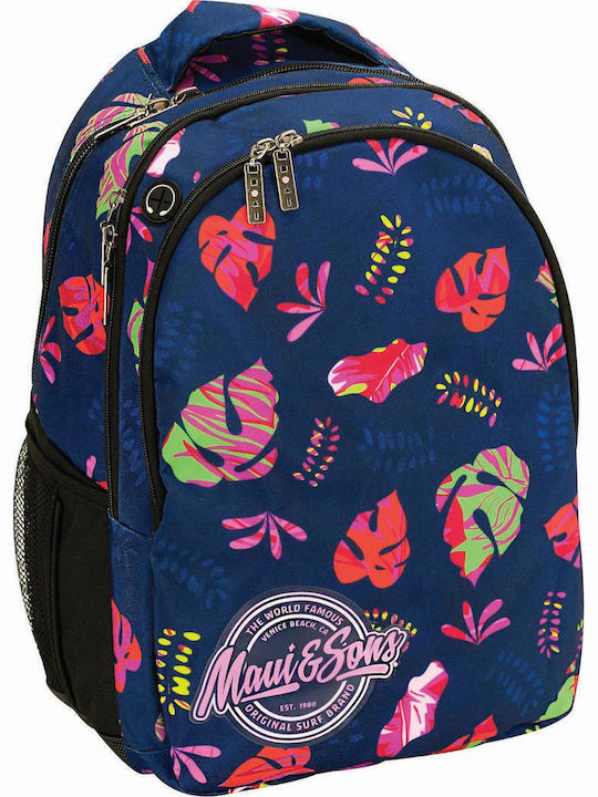Maui & Sons School Bag Backpack Elementary, Elementary with Water Bottle Holder