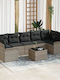 Zweisitziges Sofa Außenbereich Rattan mit Kissen 55x55x37cm