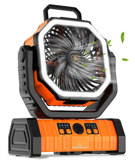 Powertech Mini Klimaanlage USB und Powerbank 15W Orange PT-1430