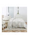 Liolios Home Σετ Σεντόνια Υπέρδιπλα 245x270εκ. Λευκό (4τμχ)